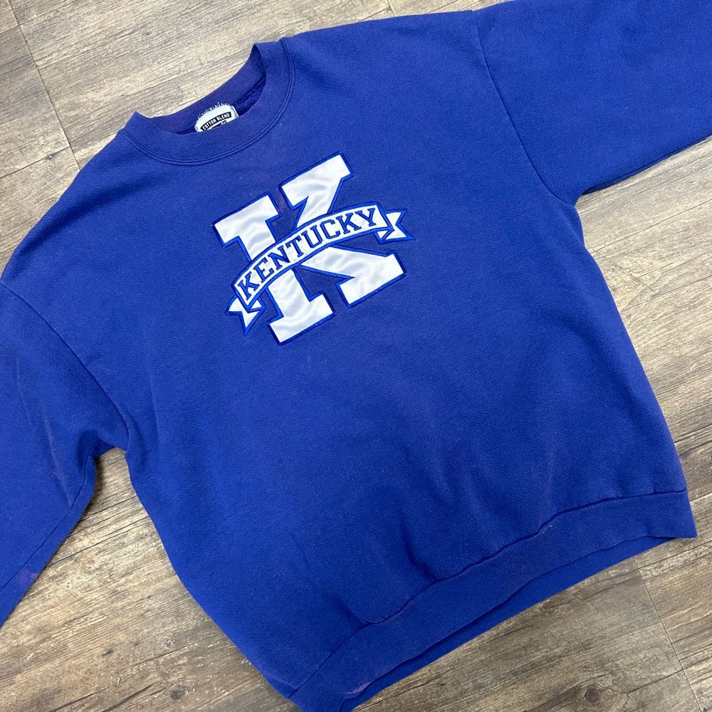 Vintage Kentucky‎ Wildcats UK Embroidered Sweatshirt Lee NO SIZE TAG Blue (414)